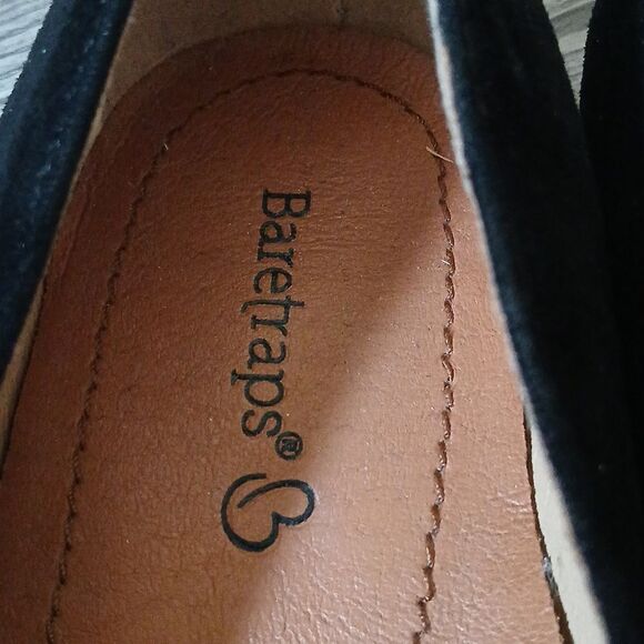 Baretraps Elliana Black Suede Flat with Leopard Print Women SZ 7M - Picture 7 of 8